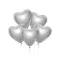 Szív Platinum Silver léggömb, lufi 6 db-os 12 inch (30 cm)