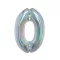 Ezüst Holographic 0-ás szám fólia lufi 76 cm