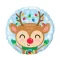 Rénszarvas Reindeer Karácsonyi fólia lufi 46 cm