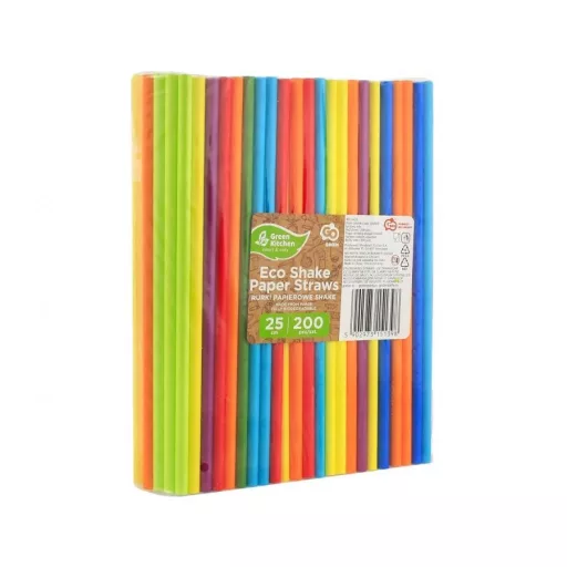 Színes Rainbow Colours papír szívószál 200 db-os