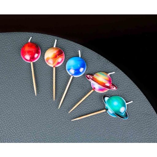 Bolygó Planet tortagyertya, gyertya szett 5 db-os