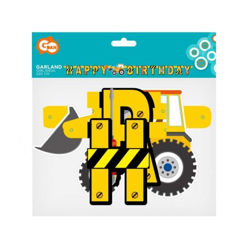 Építkezés Building Blocks Happy Birthday felirat 220 cm