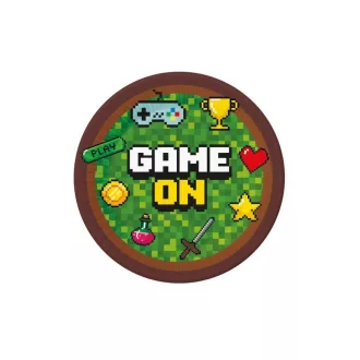 Játék Game On papírtányér 6 db-os 18 cm