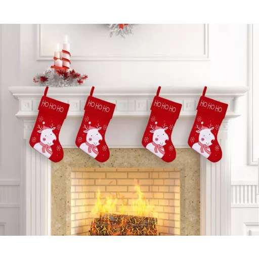 Rénszarvas White Karácsonyi kandalló zokni, csizma 45,5 cm