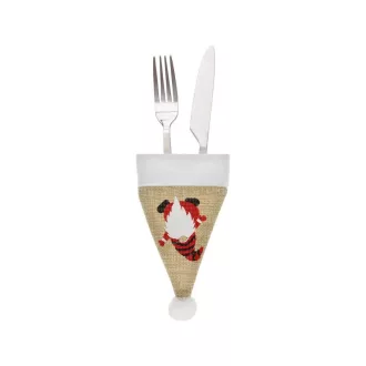 Karácsonyi Gnome evőeszköz kabát 11 cm