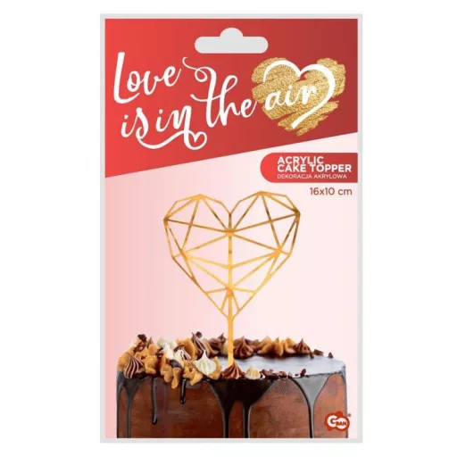 Szív Diamond torta dekoráció