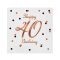 Happy Birthday 40 B&C White szalvéta 20 db-os 33x33 cm