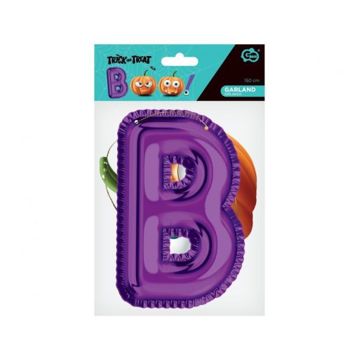 Halloween Boo papír felirat 150 cm