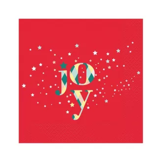 Karácsonyi Red Joy szalvéta 20 db-os 33x33 cm