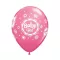 Baby Girl Pink Mix léggömb, lufi 6 db-os 11 inch (28 cm)