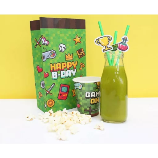 Játék Game On papír szívószál 8 db-os