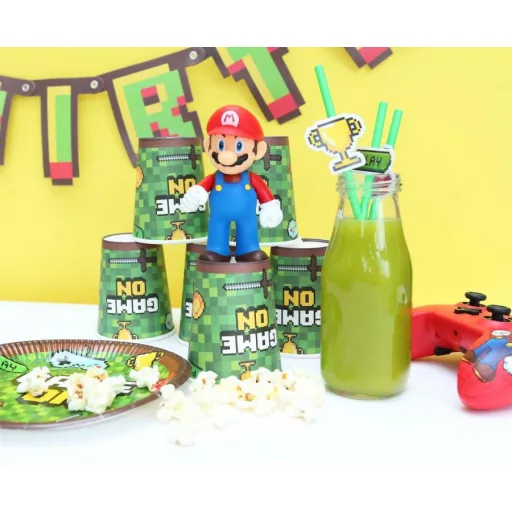 Játék Game On papír szívószál 8 db-os