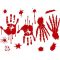 Halloween véres nyomok Bloody ablak matrica szett