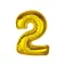Arany 2-es Gold szám fólia lufi 92 cm