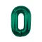Zöld B&C Bottle Green 0-ás szám fólia lufi 85 cm