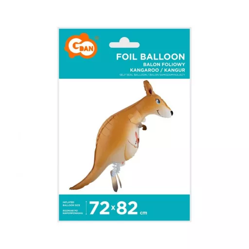 Kenguru Kangaroo sétáló fólia lufi 82 cm