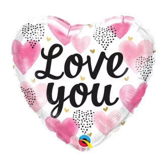 Szerelem Hearts fólia lufi 46 cm