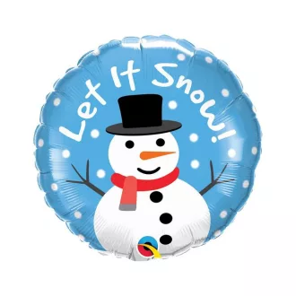 Hóember Let It Snow fólia lufi 46 cm