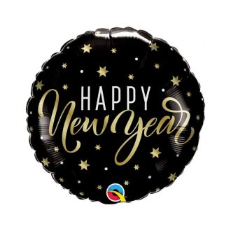 Happy New Year Stars fólia lufi 46 cm