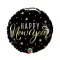 Happy New Year Stars fólia lufi 46 cm