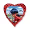 Katicabogár és Fekete macska kalandjai Heart fólia lufi 46 cm (WP)