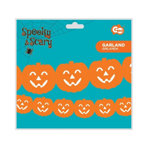 Halloween Tök papír girland 300 cm