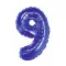 Kék Blue 9-es mini szám fólia lufi 35 cm