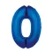 Kék 0-ás B&C Blue szám fólia lufi 92 cm