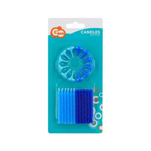 Kék Pattern 2 tortagyertya, gyertya szett