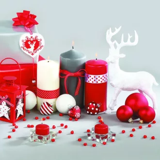 Karácsonyi Red Composition szalvéta 20 db-os 33x33 cm