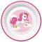 Unikornis Pink Heart papírtányér 8 db-os 22,7 cm
