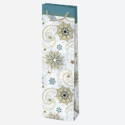 Karácsonyi Patterned papír italtáska 12x40x9 cm