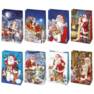   Karácsonyi Wishes papír ajándéktasak, ajándékzacskó 16x24x7 cm