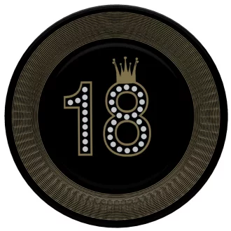   Happy Birthday 18 Hollywood Style papírtányér 8 db-os 22,7 cm