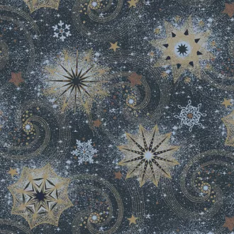   Karácsonyi Stars And Twirls Navy szalvéta 20 db-os 33x33 cm