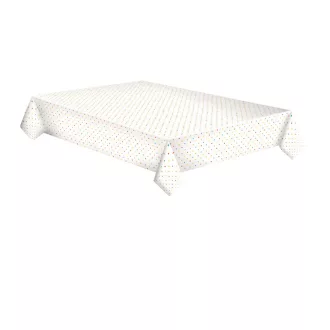 Színes Pastel Dots papír asztalterítő 120x180 cm