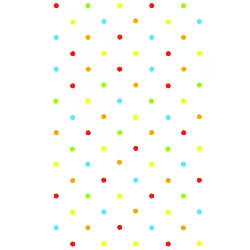 Színes Pastel Dots papír asztalterítő 120x180 cm