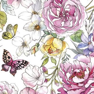 Virág Watercolour szalvéta 20 db-os 33x33 cm