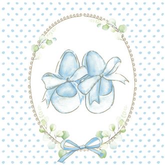Babaváró Baby Slippers Blue szalvéta 20 db-os 33x33 cm