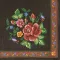 Hímzés Roses Mountain Black szalvéta 20 db-os 33x33 cm