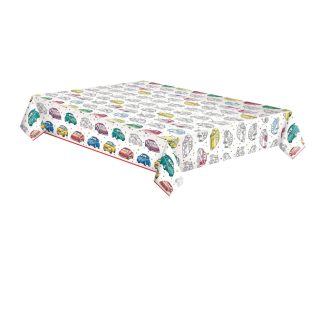 Autó Cartoon papír asztalterítő 120x180 cm