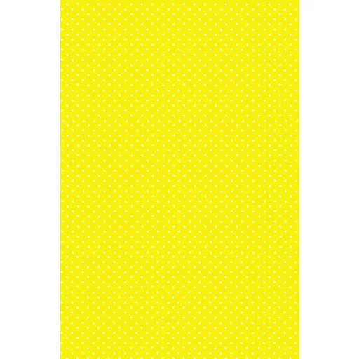 Sárga White Dots papír asztalterítő 120x180 cm