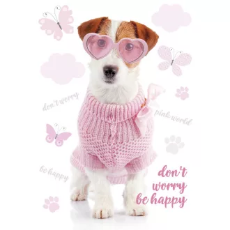 Kutyás Pink World A/4 gumis mappa