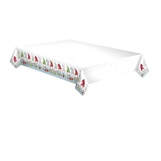 Karácsonyi Funny Gnomes papír asztalterítő 120x180 cm