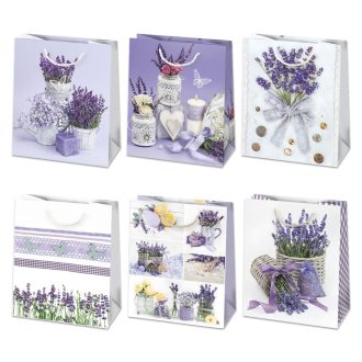   Levendula Bunch papír ajándéktasak, ajándékzacskó 19x23x10,5 cm