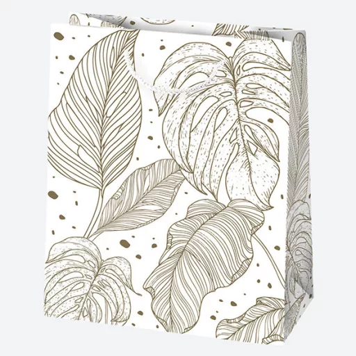 Mintás White papír ajándéktasak, ajándékzacskó 19x23x10,5 cm