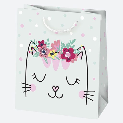 Állatos Sissy papír ajándéktasak, ajándékzacskó 19x23x10,5 cm
