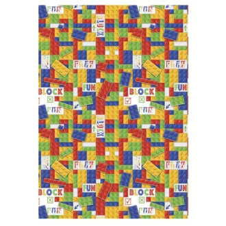 Lego mintázatú Block Fun A/4 gumis mappa