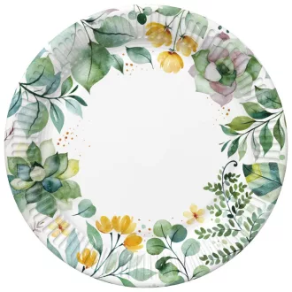 Virág Floral Frame papírtányér 8 db-os 18 cm