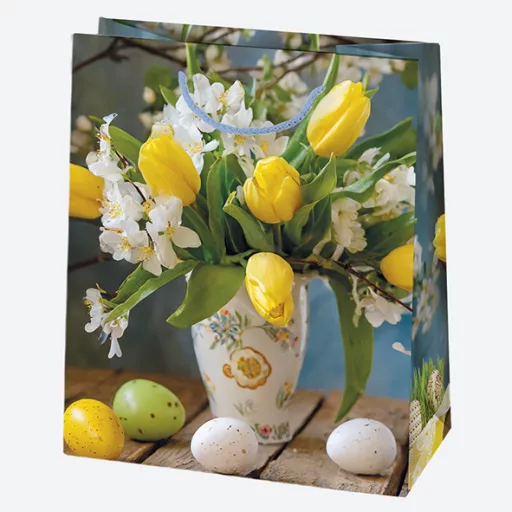 Húsvét Vase papír ajándéktasak, ajándékzacskó 19x23x10,5 cm